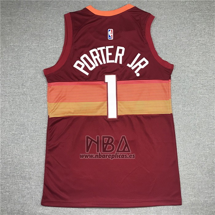 Camiseta Denver Nuggets Michael Porter NO 1 Ciudad 2020-21 Rojo
